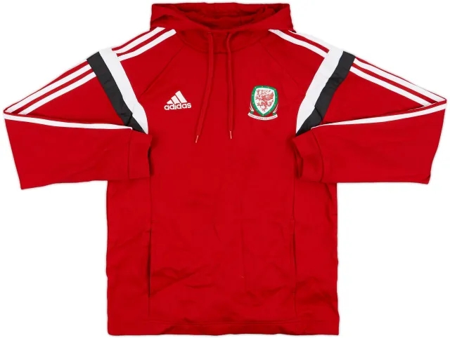2014-15 Wales adidas Hooded Sweat Top - 9/10 - (M)