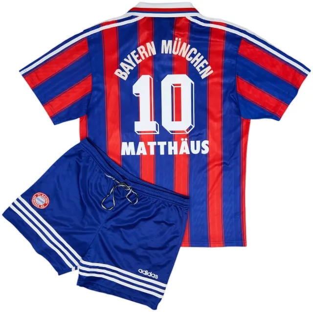 1995-97 Bayern Munich Home Shirt & Shorts Matthaus #10 - 6/10 - (M)
