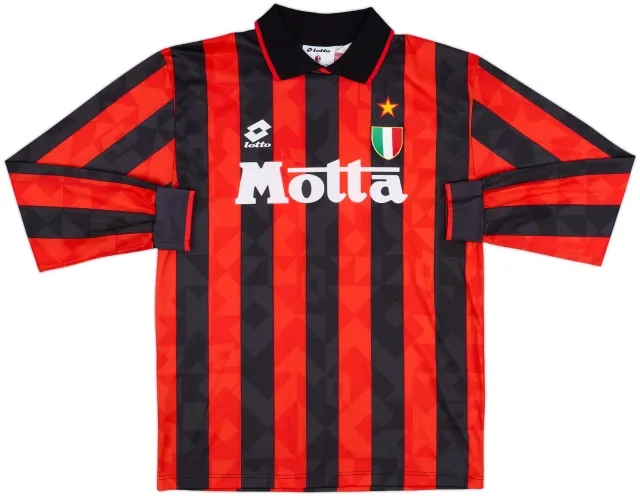 1993-94 AC Milan Home L/S Shirt #6 - 5/10 - (XL)
