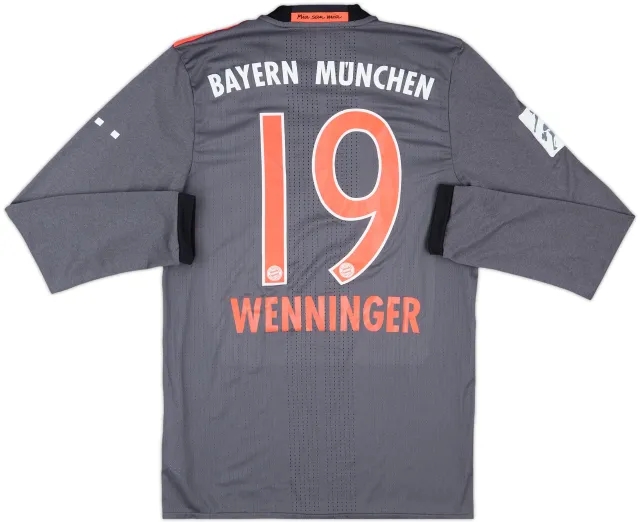 2016-17 Bayern Munich Women Match Issue Away L/S Shirt Wenninger #19