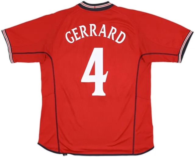 2002-04 England Away Shirt Gerrard #4 - 6/10 - (L)