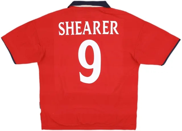 1999-01 England Away Shirt Shearer #9 - 7/10 - (L)