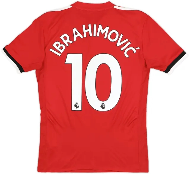 2017-18 Manchester United Home Shirt Ibrahimovic #10 - 9/10 - (XS)