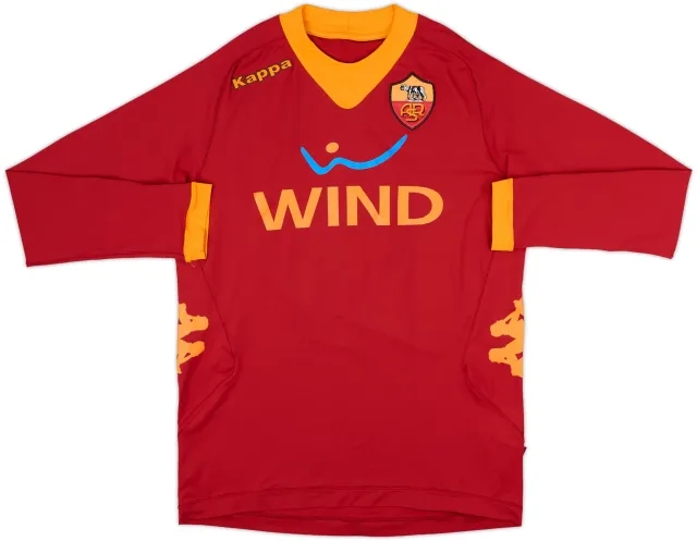 2011-12 Roma Home L/S Shirt #10 - 8/10 - (L)