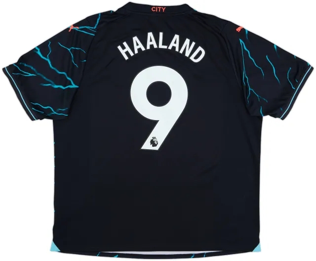 2023-24 Manchester City Third Shirt Haaland #9 - 9/10 - (XXL)