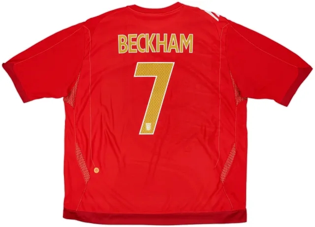 2006-08 England Away Shirt Beckham #7 - 6/10 - (3XL)