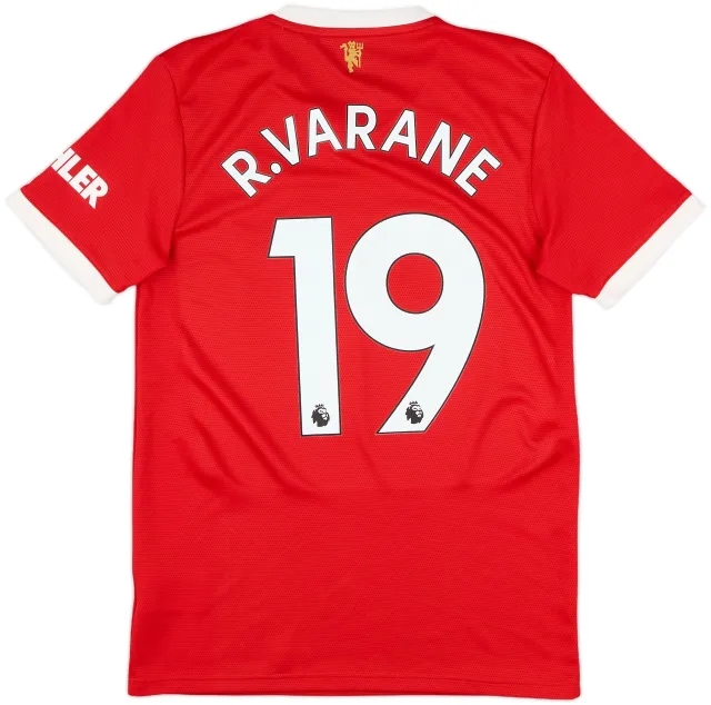 2021-22 Manchester United Home Shirt Varane #19 - 9/10 - (S)