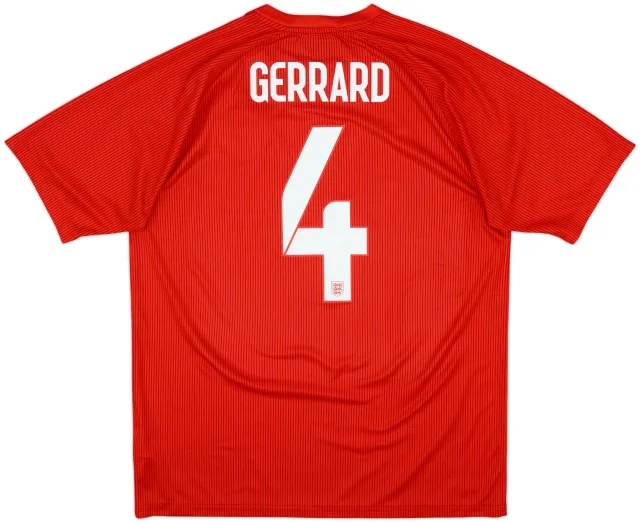 2014-15 England Away Shirt Gerrard #4 - 9/10 - (L)