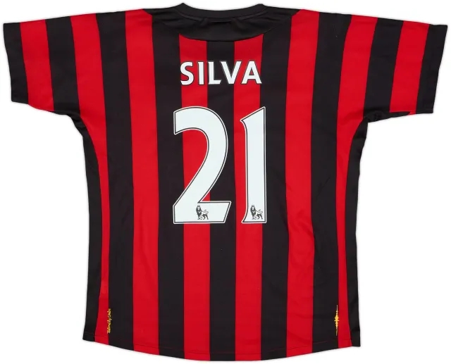 2011-12 Manchester City Away Shirt Silva #21 - 7/10 - (L)