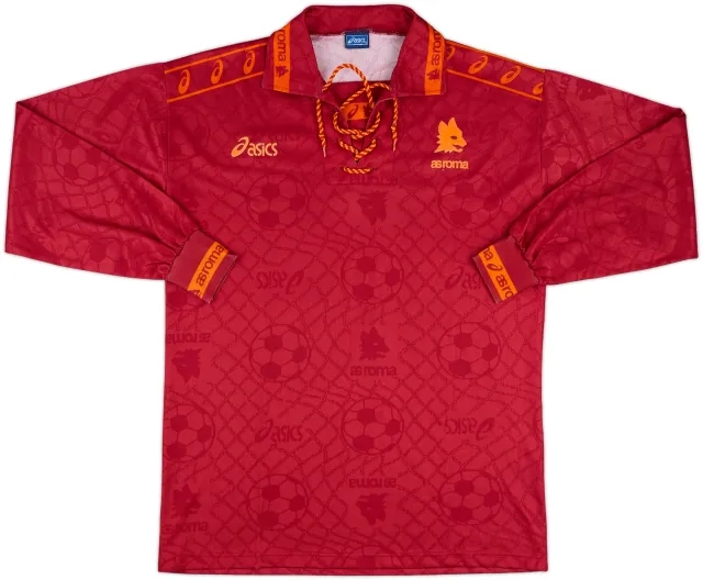 1994-95 Roma Home L/S Shirt - 8/10 - (XL)
