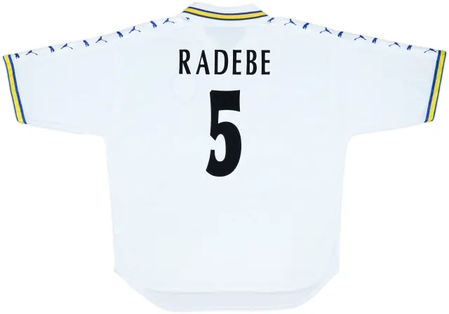 1998-00 Leeds United Home Shirt Radebe #5 - 10/10 - (XL)