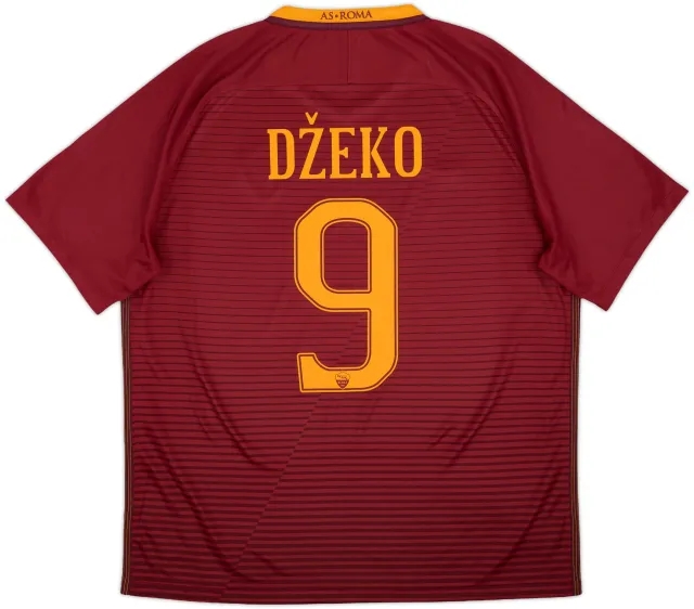 2016-17 Roma Home Shirt Dzeko #9 - 10/10 - (XL)