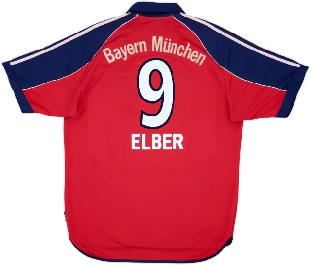 1999-01 Bayern Munich Home Shirt Elber #9 - 7/10 - (L)