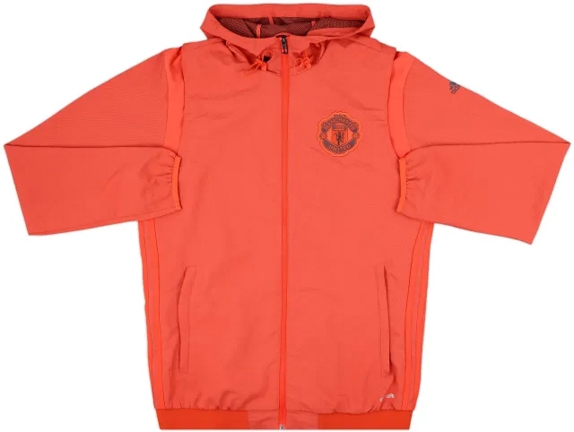2016-17 Manchester United adidas Hooded Track Jacket - 10/10 - (M)