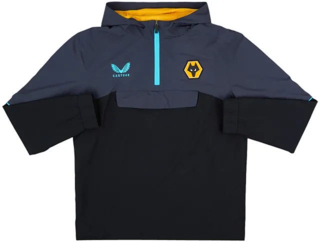 2021-22 Wolves Castore 1/4 Zip Hooded Rain Jacket - 10/10 - (M)