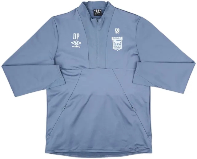 2018-19 Ipswich Umbro Staff Issue 1/4 Zip Drill Top DP - 5/10 - (L)