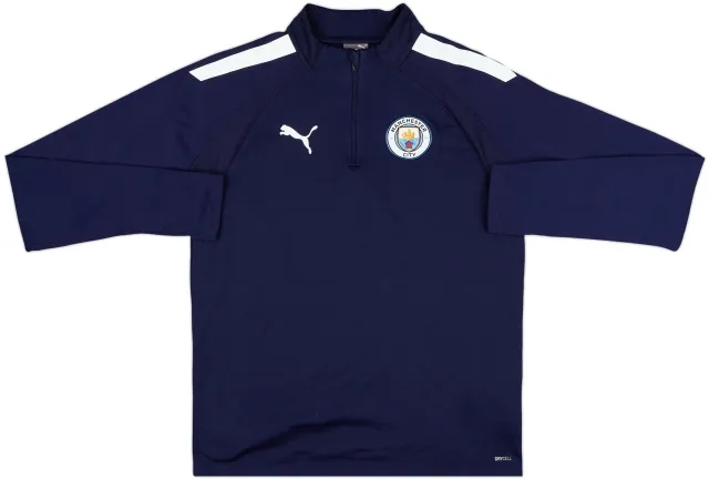 2021-22 Manchester City Puma 1/4 Zip Drill Top - 8/10 - (M)