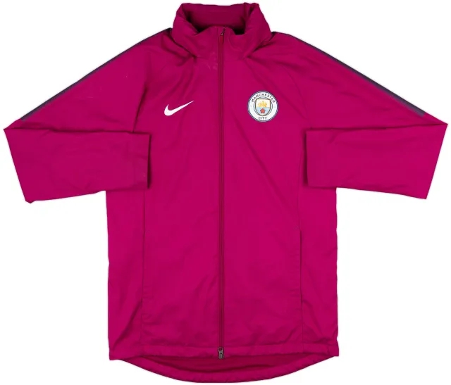 2017-18 Manchester City Nike Hooded Rain Jacket - 7/10 - (M)