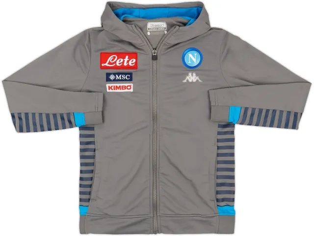 2019-20 Napoli Kappa Hooded Track Jacket - 6/10 - (M.Boys)