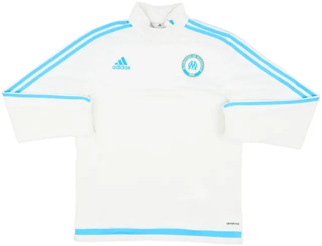 2015-16 Olympique Marseille adidas 1/4 Zip Drill Top - 8/10 - (M)