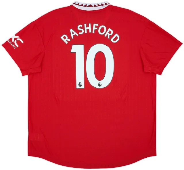 2022-23 Manchester United Authentic Home Shirt Rashford #10 - 10/10 - (XXL)