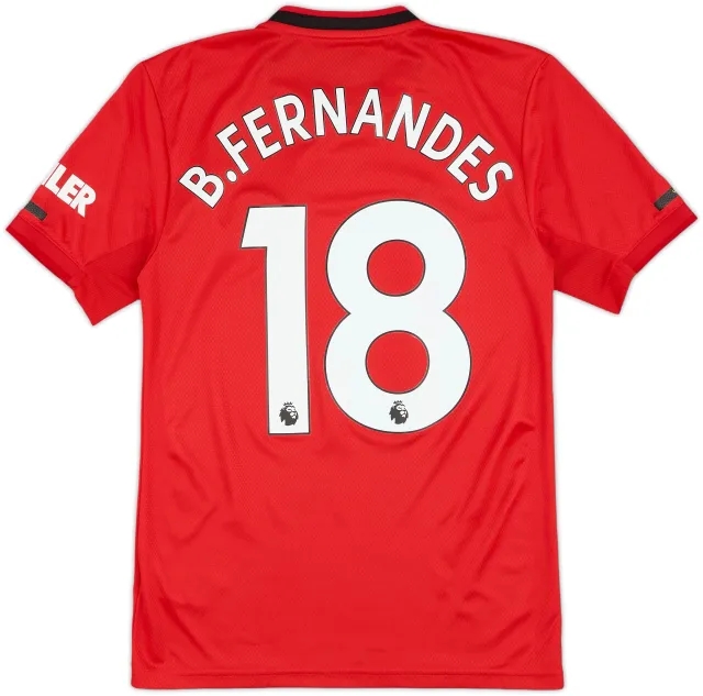 2019-20 Manchester United Home Shirt B.Fernandes #18 - 9/10 - (XS)