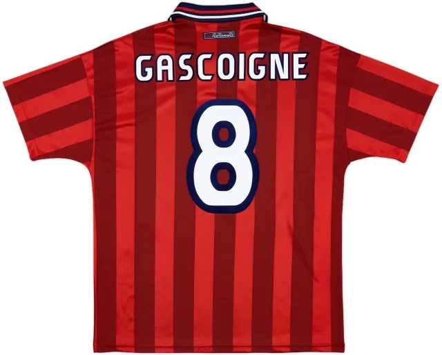 1997-99 England Away Shirt Gascoigne #8 - 9/10 - (L)