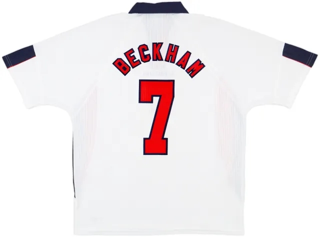 1997-99 England Home Shirt Beckham #7 - 9/10 - (XXL)