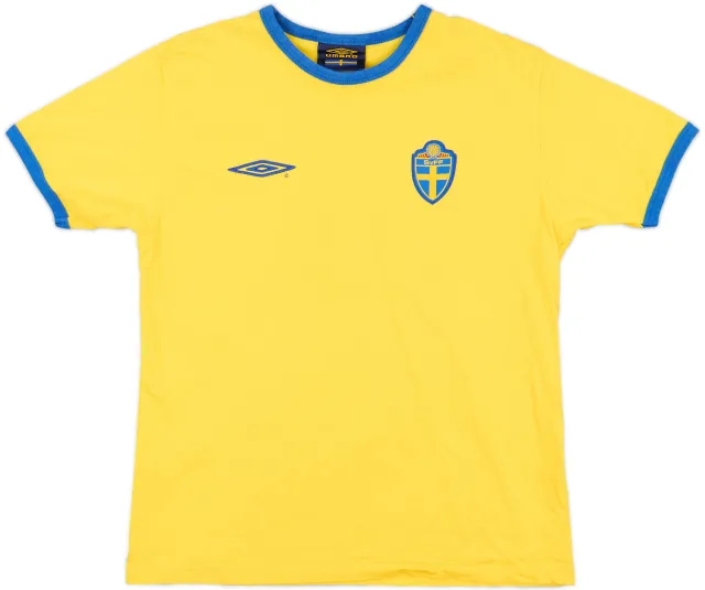 2003-04 Sweden Umbro Cotton Tee #8 - 8/10 - (S)