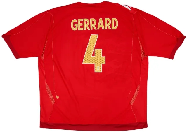 2006-08 England Away Shirt Gerrard #4 - 5/10 - (3XL)