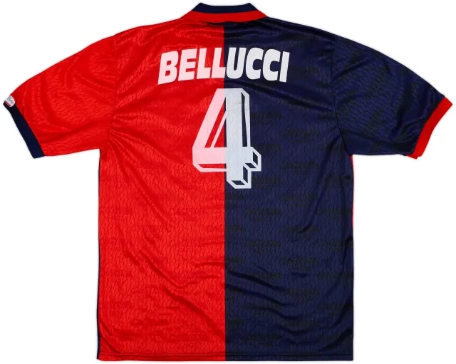 1993-94 Cagliari Home Shirt Bellucci #4 - 7/10 - (XL)