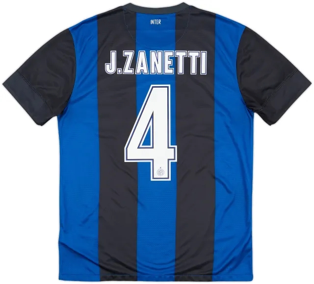 2012-13 Inter Milan Home Shirt J.Zanetti #4 - 8/10 - (M)
