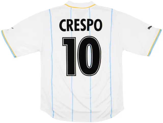 2001-02 Lazio European Home Shirt Crespo #10 - 8/10 - (M)