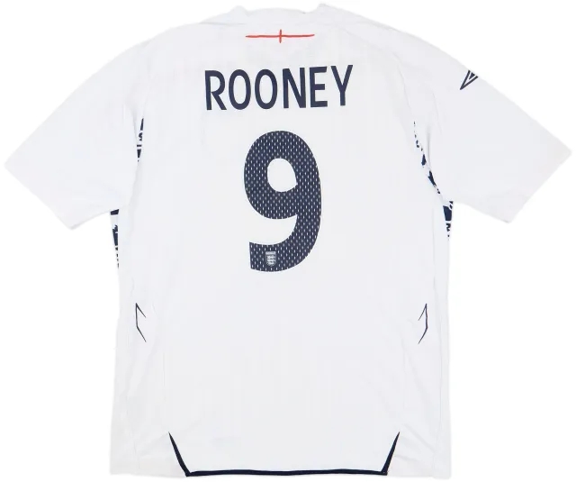 2007-09 England Home Shirt Rooney #9 - 5/10 - (L)