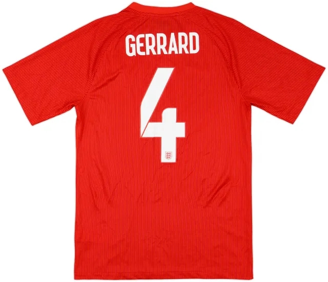 2014-15 England Away Shirt Gerrard #4 - 8/10 - (S)
