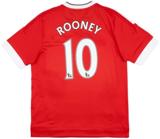 2015-16 Manchester United Home Shirt Rooney #10 - 8/10 - (L)