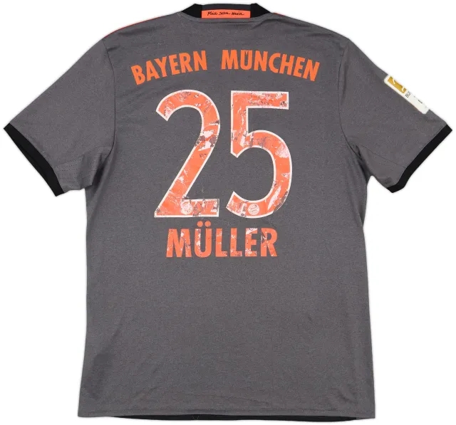 2016-17 Bayern Munich Away Shirt Muller #25 - 4/10 - (M)
