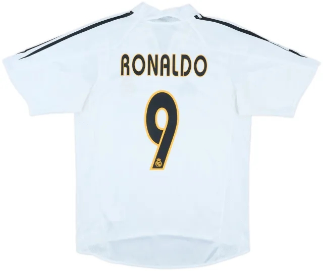2004-05 Real Madrid Home Shirt Ronaldo #9 - 10/10 - (S)