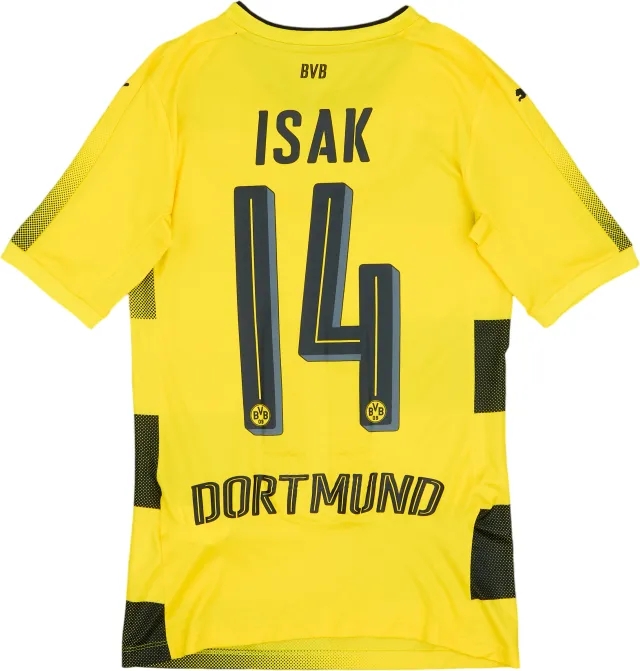 2017-18 Borussia Dortmund Authentic Home Shirt Isak #14 - 9/10 - (S)