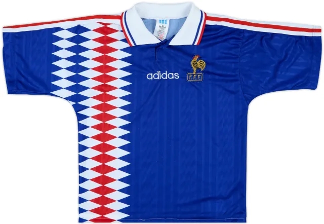 adidas France Mens SS Home Shirt 1994