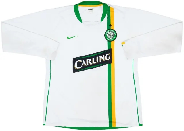 2006-08 Celtic European Player Issue L/S Shirt - 5/10 - (L)