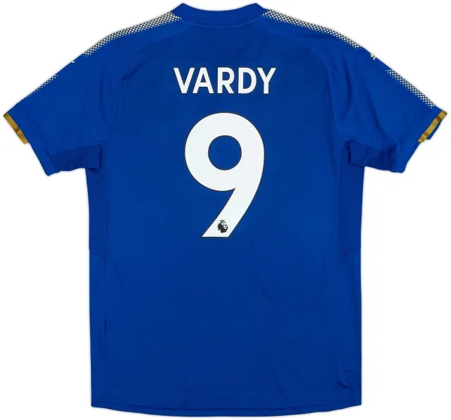 2017-18 Leicester Home Shirt Vardy #9 - 9/10 - (M)