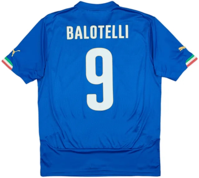 2014-15 Italy Home Shirt Balotelli #9 - 10/10 - (L)