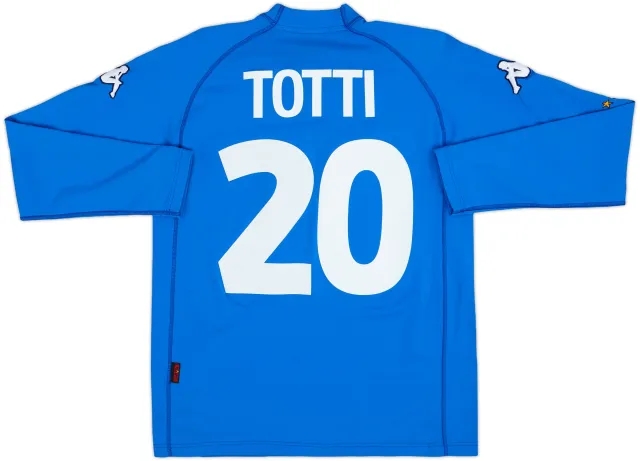 2000-01 Italy Home L/S Shirt Totti #20 - 10/10 - (L)