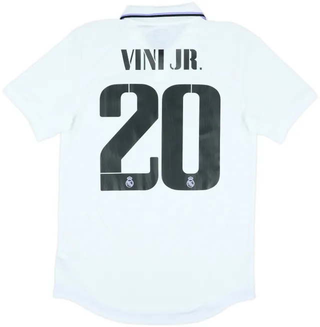 2022-23 Real Madrid Authentic Home Shirt Vini Jr #20 - 8/10 - (S)