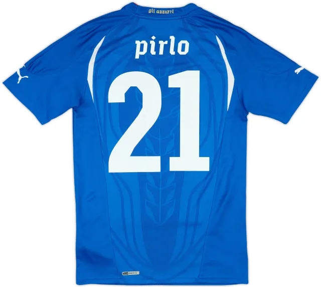 2010-12 Italy Home Shirt Pirlo #21 - 8/10 - (S)