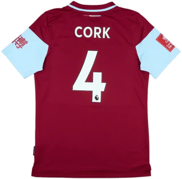 2020-21 Burnley Match Issue FA Cup Home Shirt Cork #4