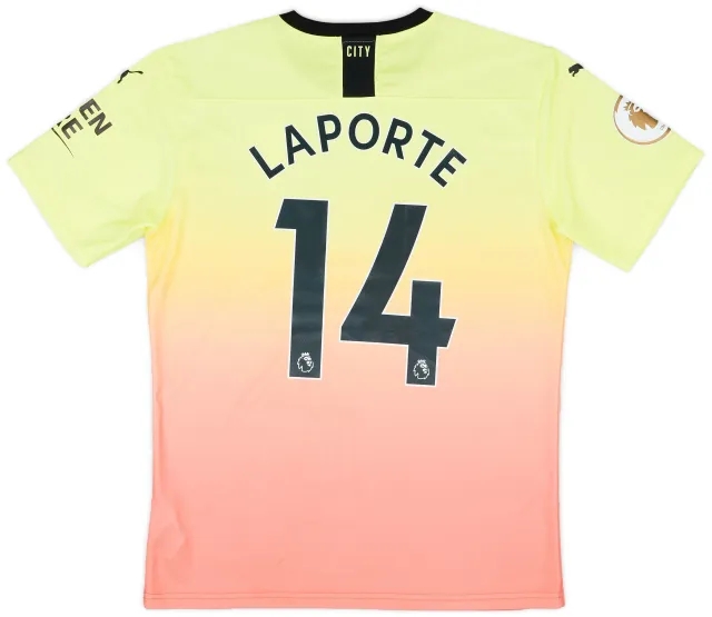 2019-20 Manchester City Match Issue Third Shirt Laporte #14