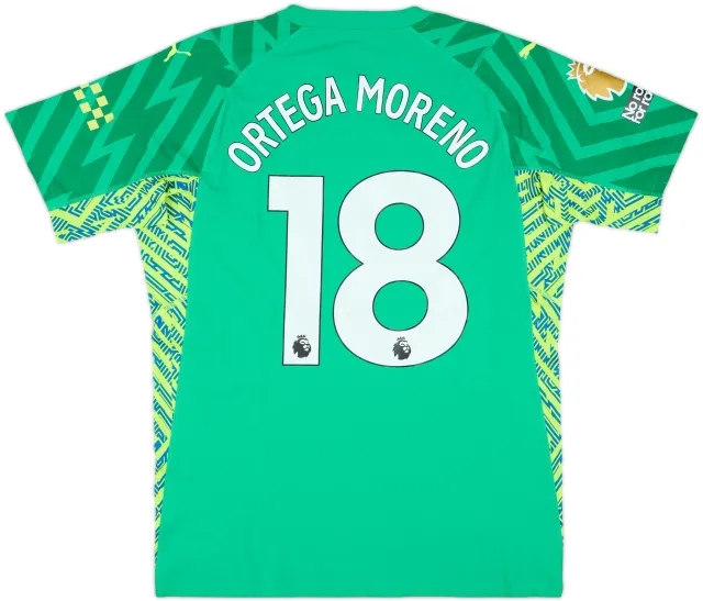 2023-24 Manchester City Match Issue GK Shirt Ortega Moreno #18