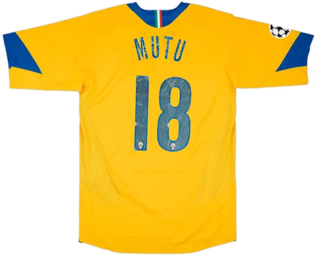 2005-06 Juventus Match Issue Champions League Third Shirt Mutu #18